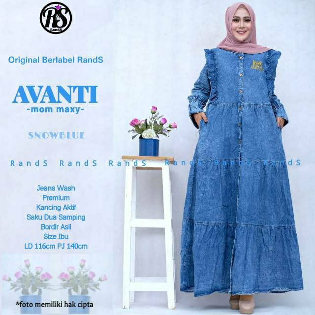 COUPLE JEANS IBU ANAK AVANTI MAXI JEANS DRESS JEANS