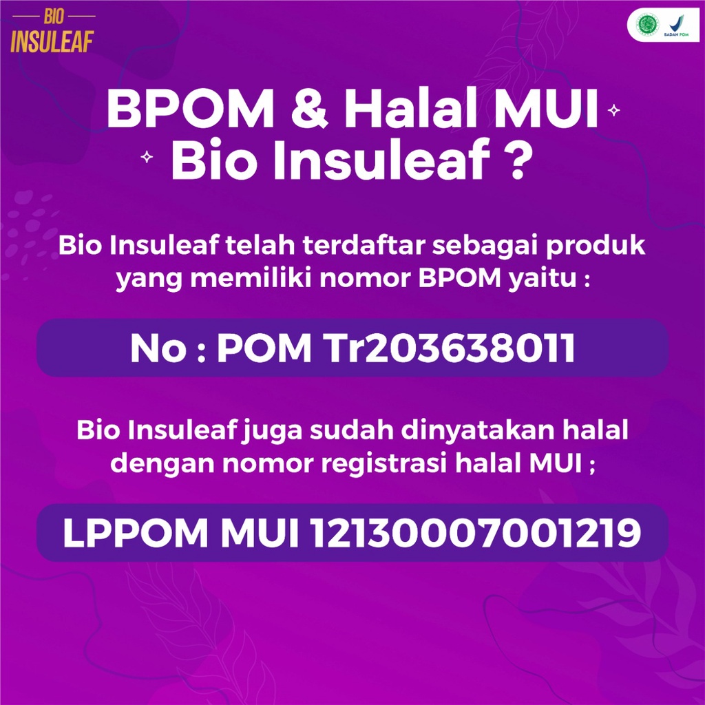 Bio Insuleaf – Herbal Alami Cegah Diabetes Bantu Turunkan Gula Darah Cegah Kencing Manis Asam Urat &amp; Kolesterol BPOM Herbal Anti Diabetes Bantu Kuatkan Daya Tahan Tubuh