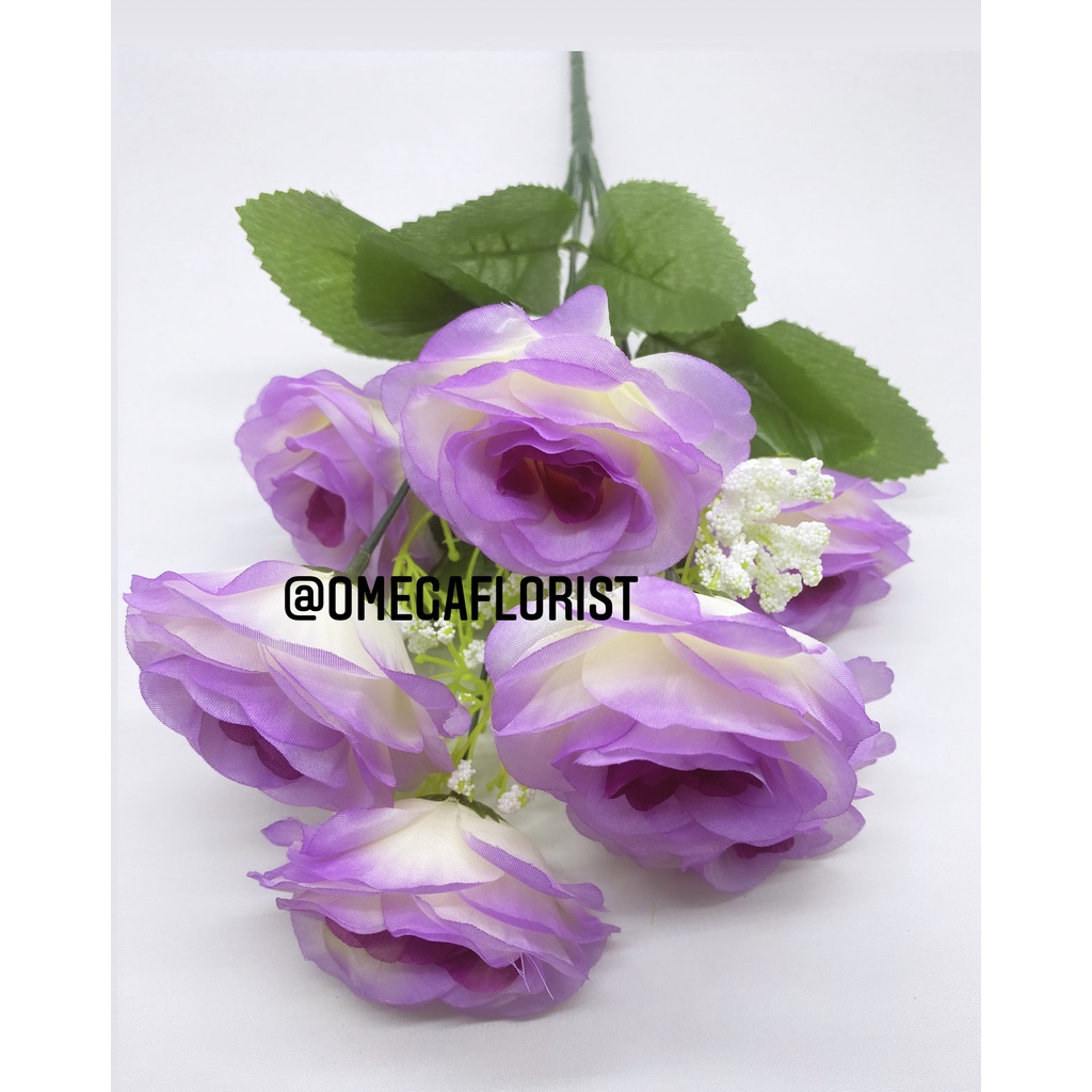 Rose Holland X 7 Bunga Artificial/Bunga Plastik/Bunga Dekorasi/Dekorasi Pernikahan/Pernikahan-Ungu