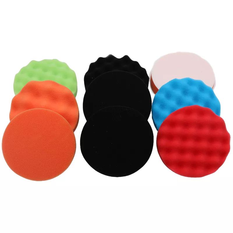 Busa poles 5 inch velcro Sponge Polishing Pads Car Perawatan Mobil Pad Buff Auto Care