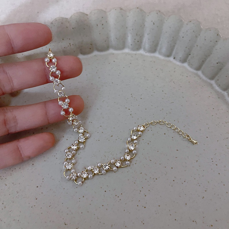 Gelang Mutiara Alami Serbaguna Gaya Retro Untuk Wanita