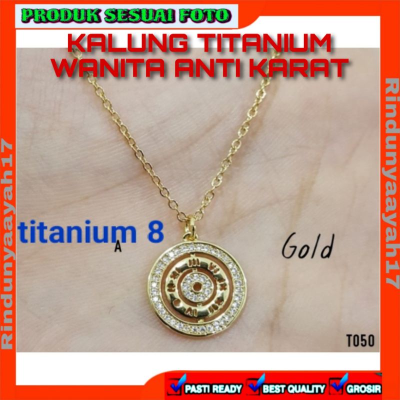 Kalung Titanium Wanita Anti Karat Perhiasan Premium