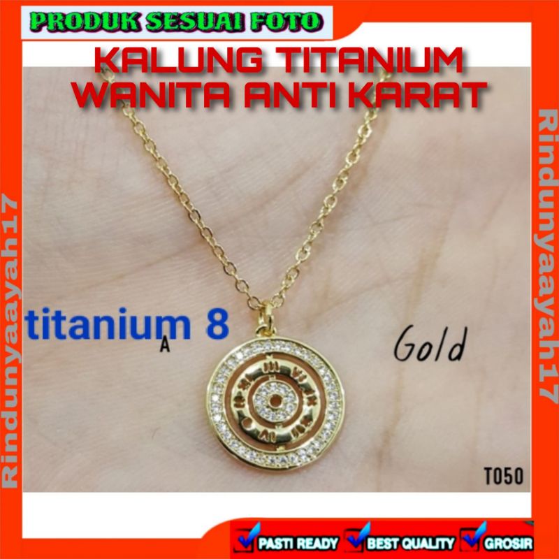 Kalung Titanium Wanita Anti Karat Perhiasan Premium