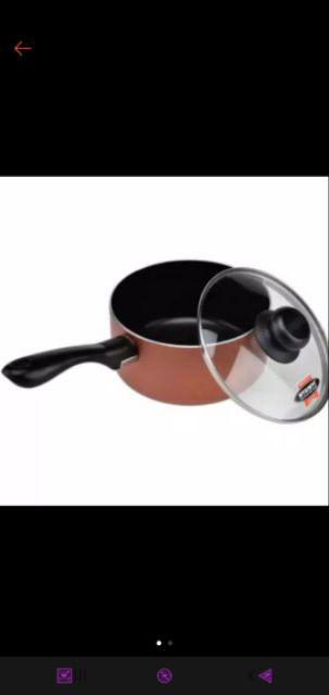 Rantangshop Saucepan Panci Susu Maxim Venice Tutup Kaca Teflon Anti Lengket