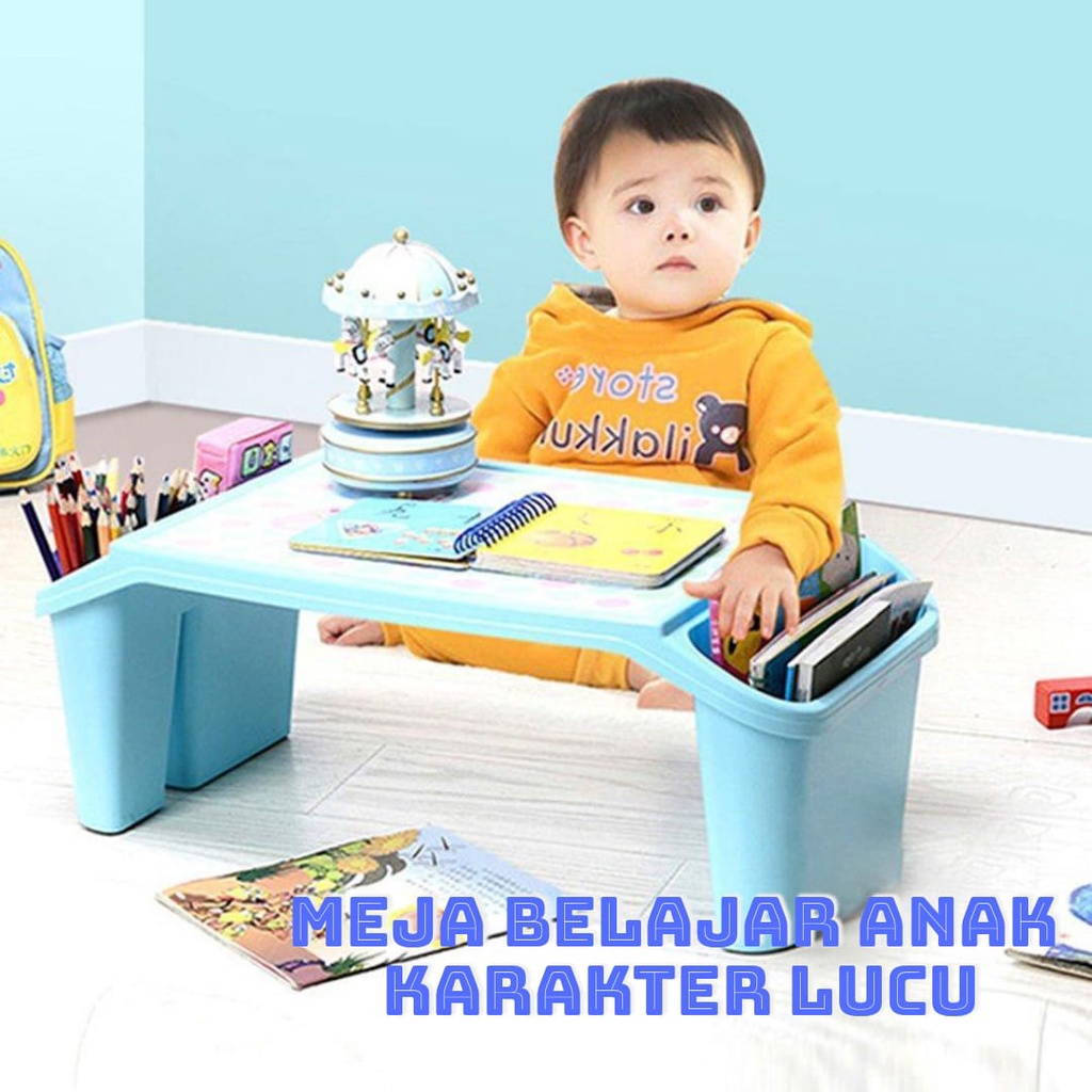 AZ MEJA BELAJAR ANAK / MEJA BELAJAR PLASTIK / MEJA LEGO KARAKTER LUCU