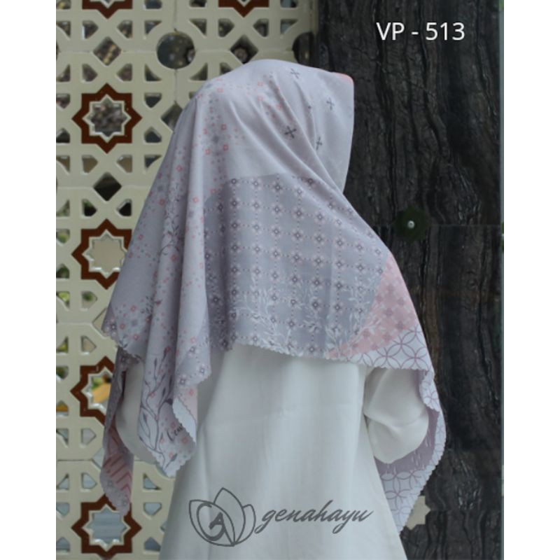Jilbab Voal Motif Superfine / jilbab segi empat premium motif by Genahayu-VP-513