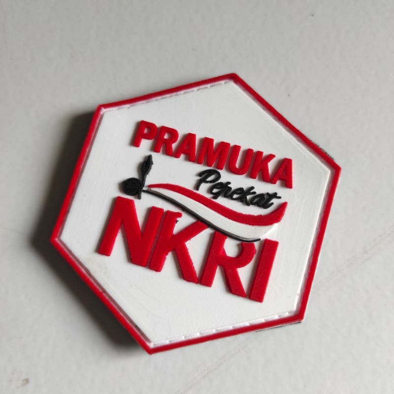 PATCH RUBBER LOGO PRAMUKA NKRI/TEMPELAN EMBLEM KARET VELCRO