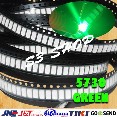 SMD Chip LED 5730 Green Lampu Cahaya Warna Hijau