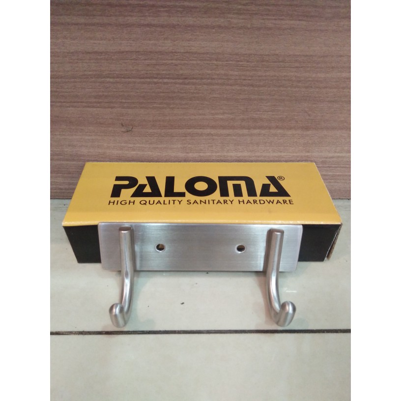 PALOMA BAP 3302 Kapstok Gantungan Baju Handuk Rak Hanger Mandi 2 Kait