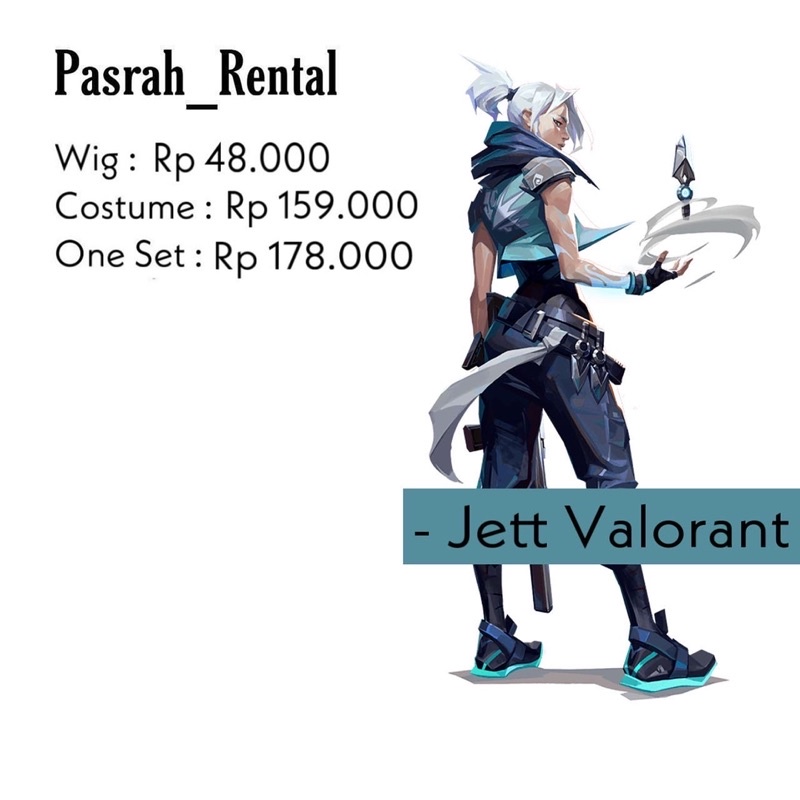 SEWA RENTAL KOSTUM / COSPLAY JETT VALORANT