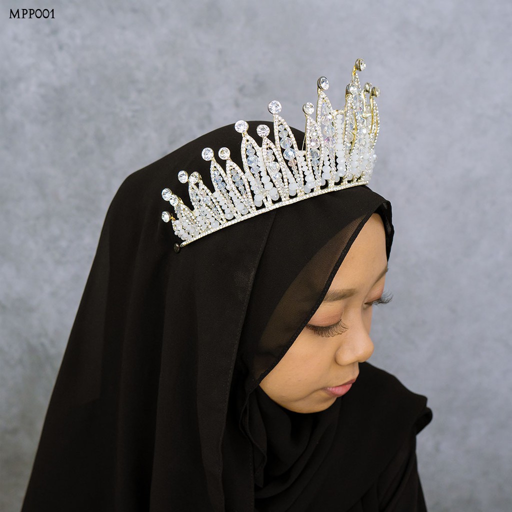 [PRODUK TERBATAS] ACCESORIES PARTY MAHKOTA PREMIUM HIJAB SILVER MPP001