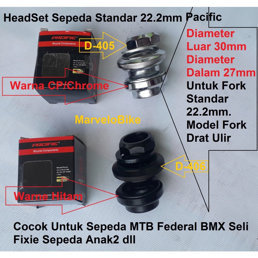 Headset Sepeda BMX Fixie Federal Pacific Standar