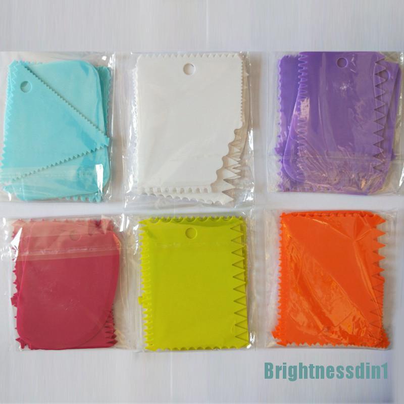 6 Pcs / set Pengikis Pemotong Adonan Icing Fondant Krim Pastry Untuk Dekorasi Kue