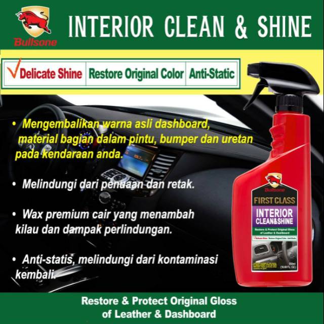 Bullsone - Interior Clean & shine - Bersih interior mobil/Wax