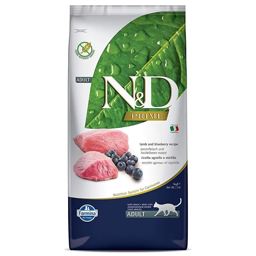 N&D adult grainfree 10 kg rasa lamb n blueberry makanan kucing