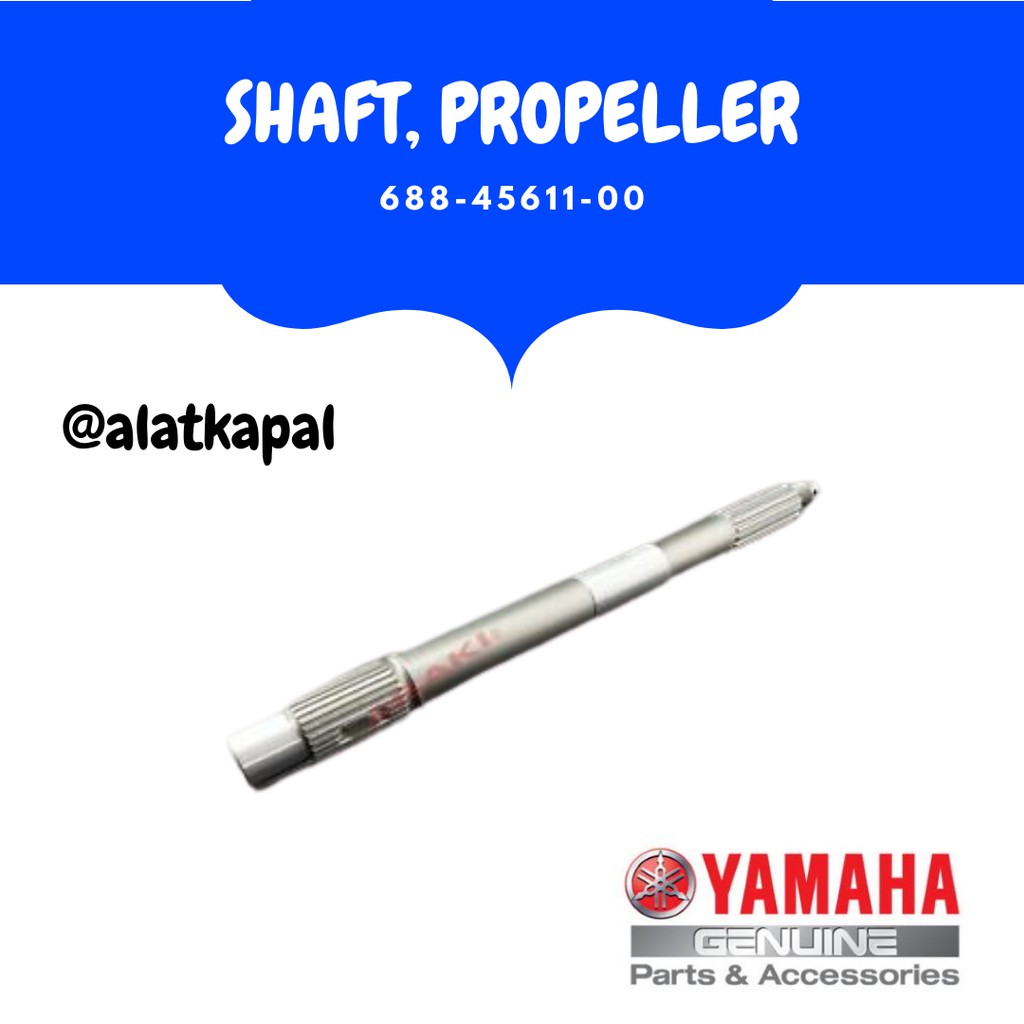 SHAFT PROPELLER 688-45611-00 untuk Mesin Tempel Yamaha 50-90 pk