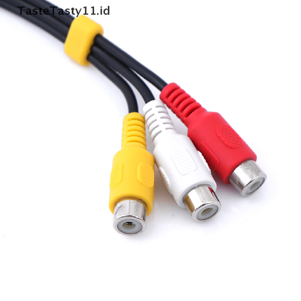 1pc Kabel Adapter Audio Video Av Mini Aux 3.5mm Male Ke 3 Rca