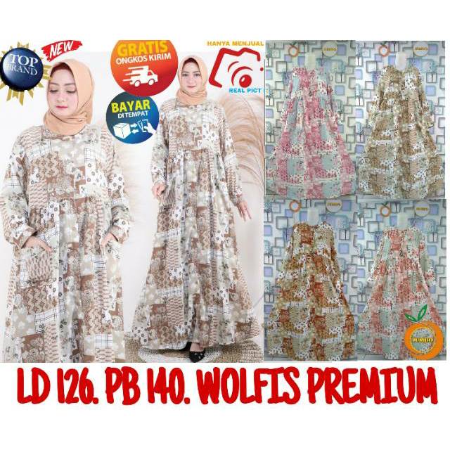 GAMIS JUMBO MOTIF ABSTRAK SAGWRS LD 126 WOLFIS REAL PICT GAMIS KEMEJA JUMBO MOTIF MURAH TERBARU XXXL