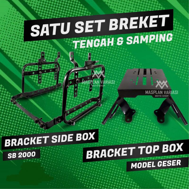 Paket Fullset Bracket Top Box Geser dan Breket BOX samping SB 2000 Fullset Fittingan Stabilizer for 