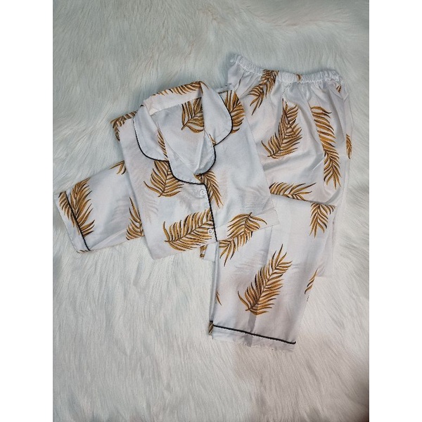 Baju Tidur Piyama Wanita Cewek Pajamas Katun Motif PP-PP MOCCA MUSTARD