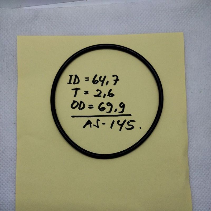 oring seal 2,6 x 64,7 x 69,9 mm AS 145 NBR 70