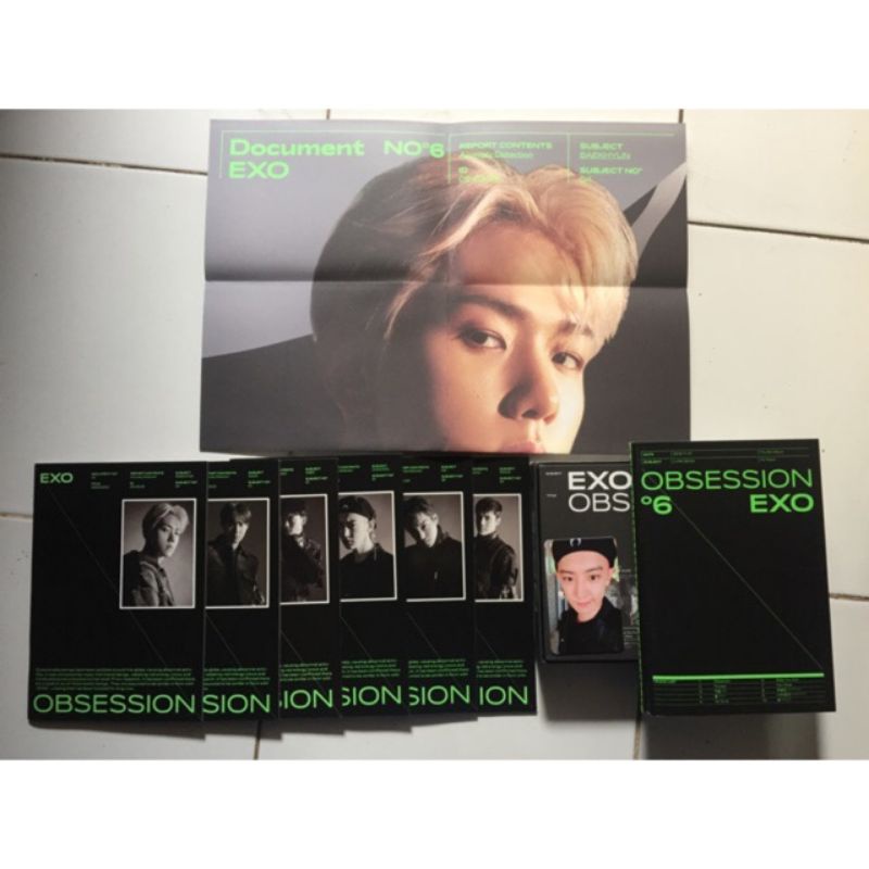 EXO OBSESSION ALBUM (EXO & OBSESSION VERSION) BAEKHYUN CHANYEOL FOLDED POSTER