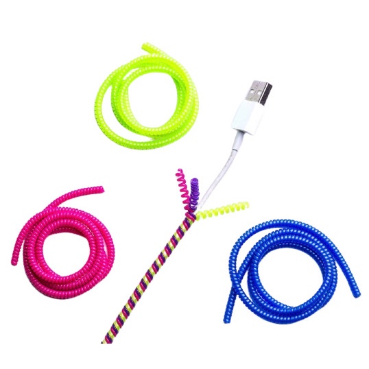 Pelindung Kabel Spiral 1 Warna Charger / Headset Cable Protector Solid