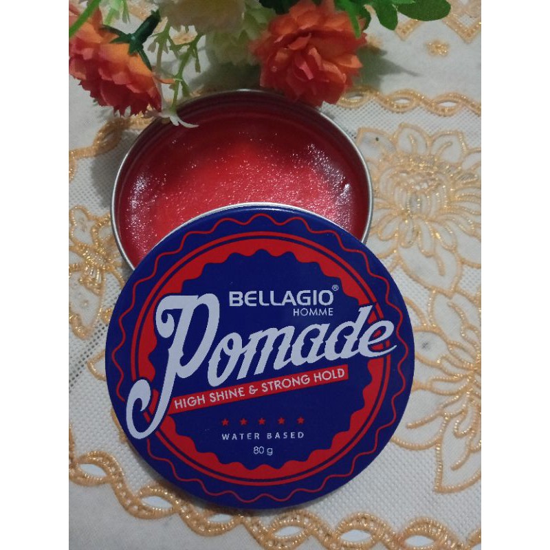 Bellagio Pomade Red/ Strong Hold Water Based 80Gr
