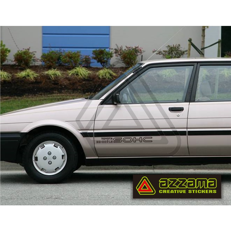 Stiker Toyota Corolla EE 80 SOHC Side body Sticker