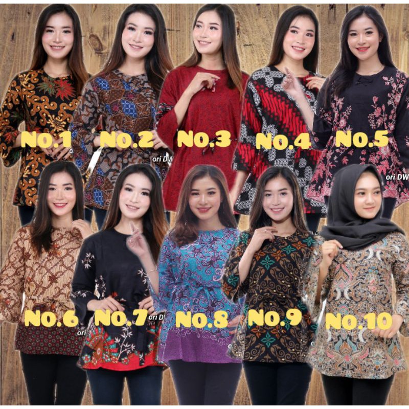 Suplier Atasan Batik Wanita Blouse Katun Halus M, L, Xl 8gDlmKC1x8d7a