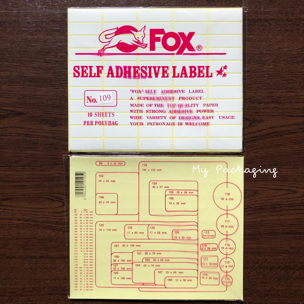 Label Nama PUTIH 109 ( 13 X 38 mm )