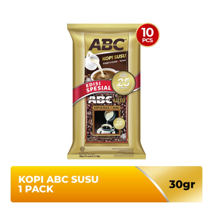 

H2J0U2J1U Abc Susu Kopi 1 Pack (10 X 30 Gr) HyYj