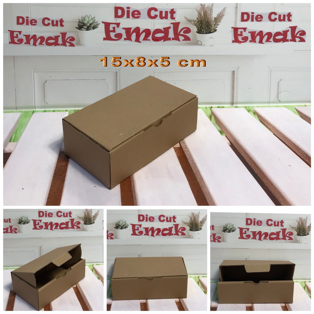 

kardus box 15x8x5 cm DIECUT
