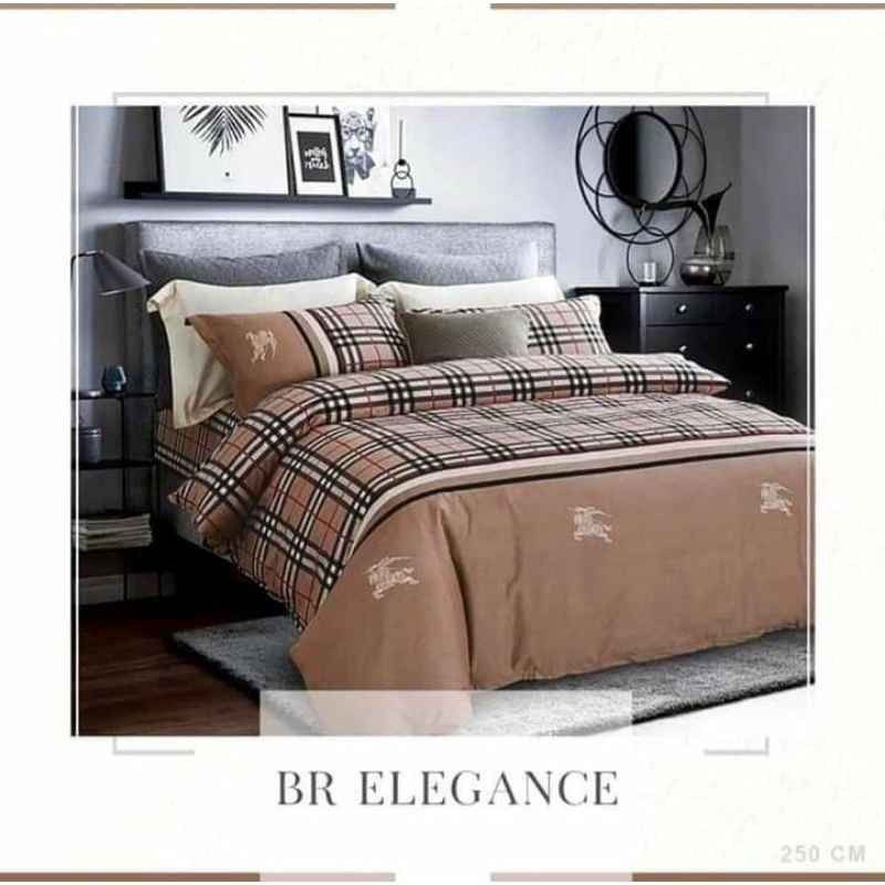 NEW MOTIF‼ SPREI TEMPAHAN KATUN STAR BURBERRY COKLAT/SPREI KATUN STAR MEDAN BURBERRY