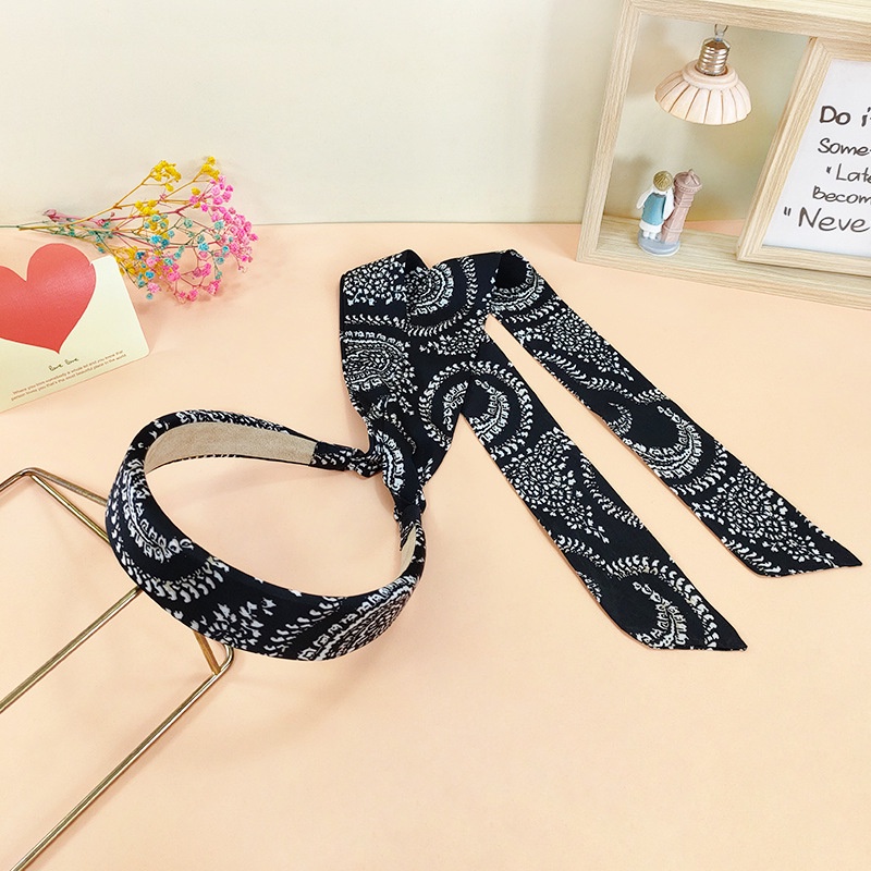 Bando Bandana Korea Wanita Dewasa Polos Tali Pita Polkadot Batik Adhi