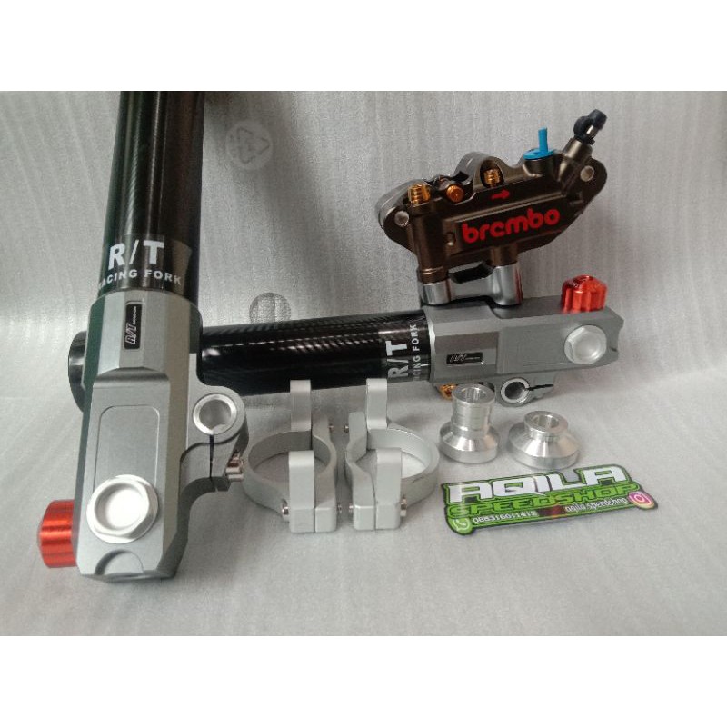 Paketan Tabung Shock RT Stage 6 Copy Ori dan Kaliper 4p Monoblok Honda Pcx 150