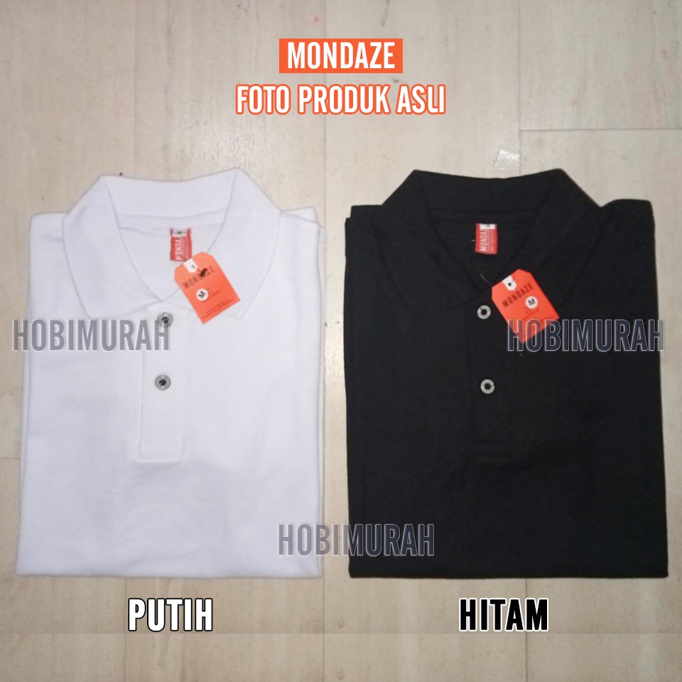 Kaos Polo PENDEK - Pria Wanita | Kerah Polos | Mondaze-7