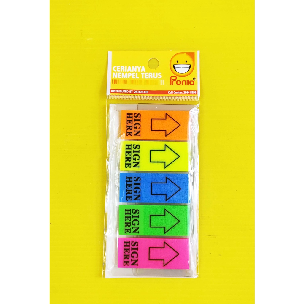 MEMO STICK / STICKY NOTES PRONTO SIGN HERE ( 48 X 20 MM )