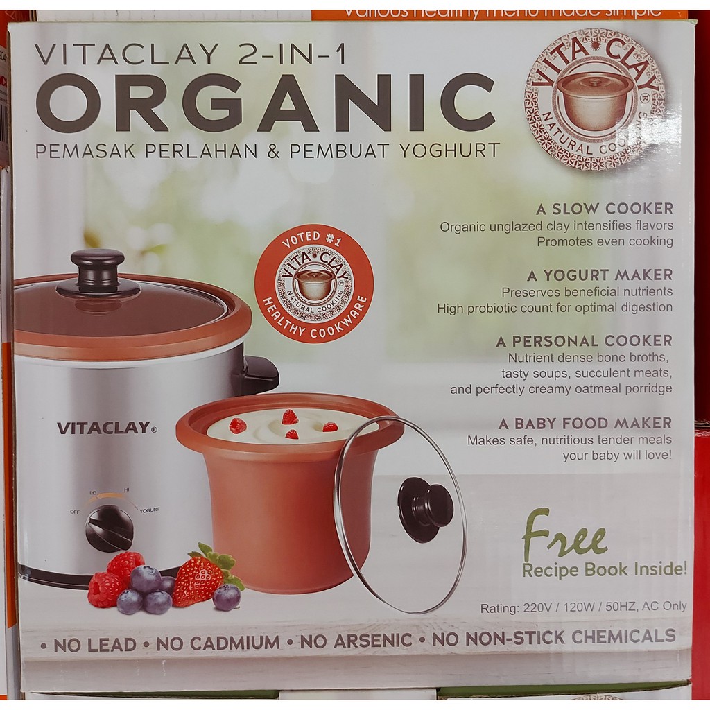 VITACLAY PEMBUAT YOGURT &amp; BUBUR / SLOW COOKER / YOGURT MAKER 2L