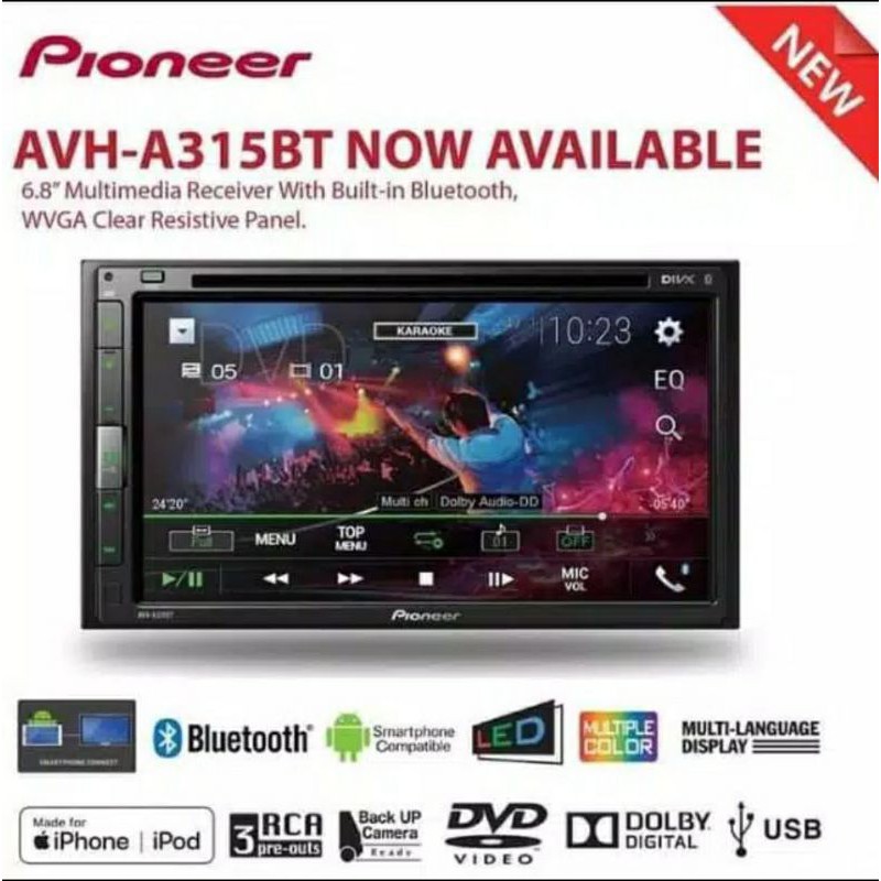 Pioneer AVH-A315BT Terbaru 2019
