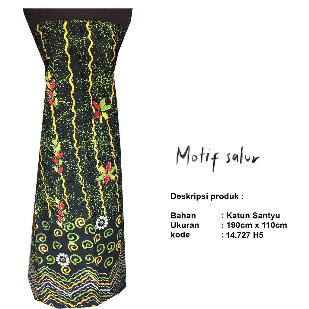 Jual Kain Batik Tulis Madura Hijau Tabinaco Motif Rilis - Tumbuhan