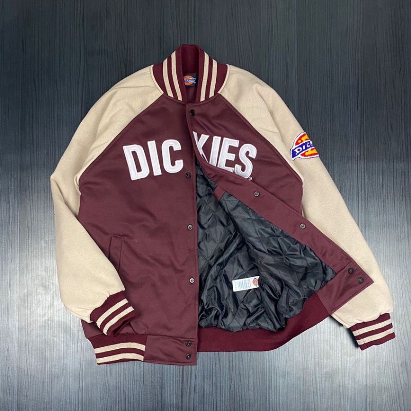 JAKET BOMBER VARSITY DICKIES HIGH QUALITY CASUAL HYPE FASHION PRIA