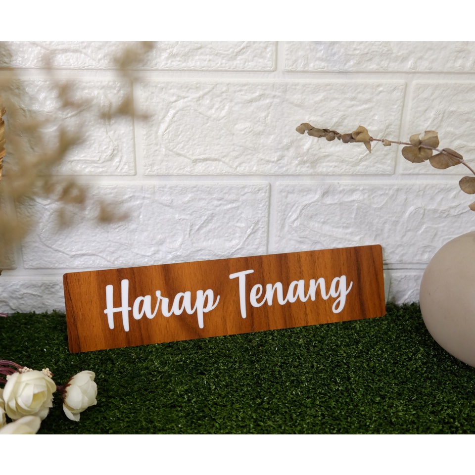 Sign Board Harap Tenang Label Penanda Ruangan Toko Kantor Signage