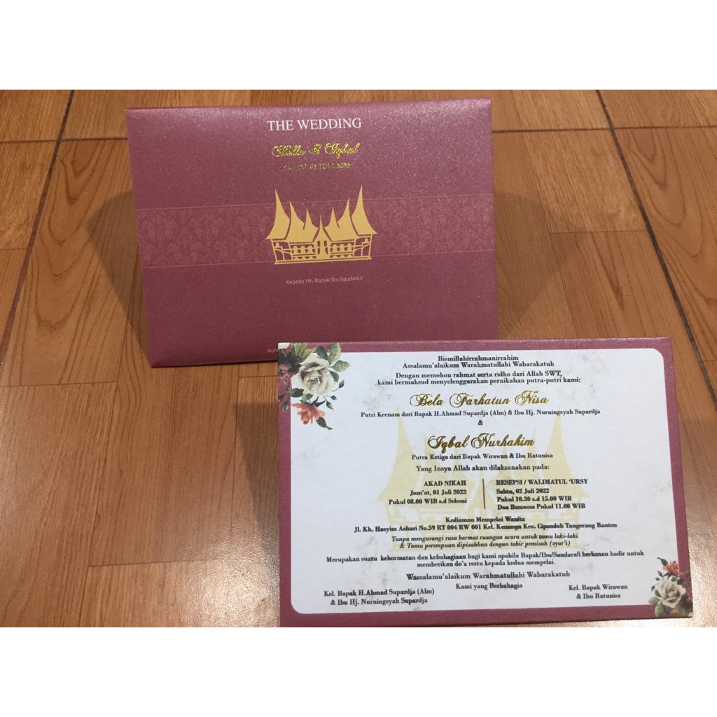 Undangan Single Hard Cover Padang
