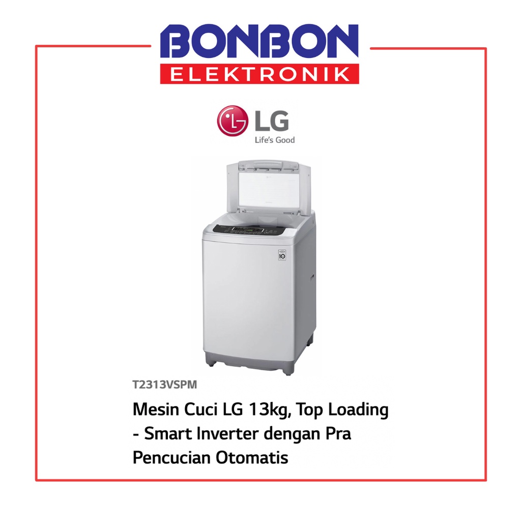 LG Mesin Cuci 1 Tabung 13KG T 2313 VSPM / T2313VSPM / 2313VSPM