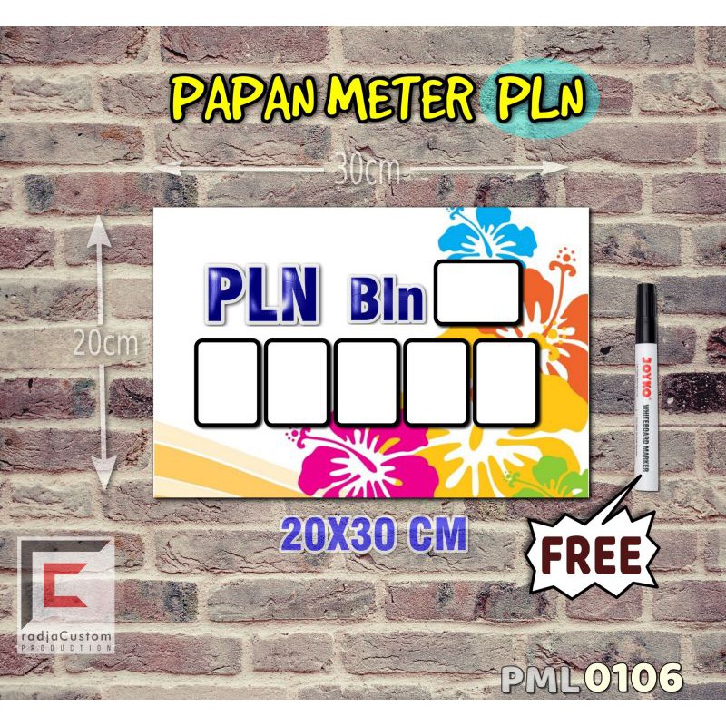 

RadjaCustom Papan Meter Listrik PLN PAM motif Unik - Floral 06