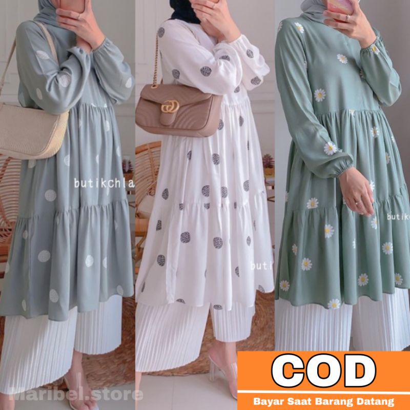 Long Tunik Rayon Premium | Tunik Rayon Terlaris | Tunik Rayon Murah | Tunik Rayon | Outfit Wanita