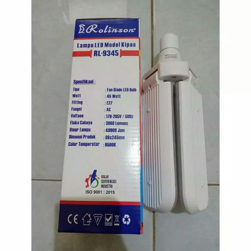 Bohlam Lampu Led Bentuk Kipas RL9345 45Watt Rolinson