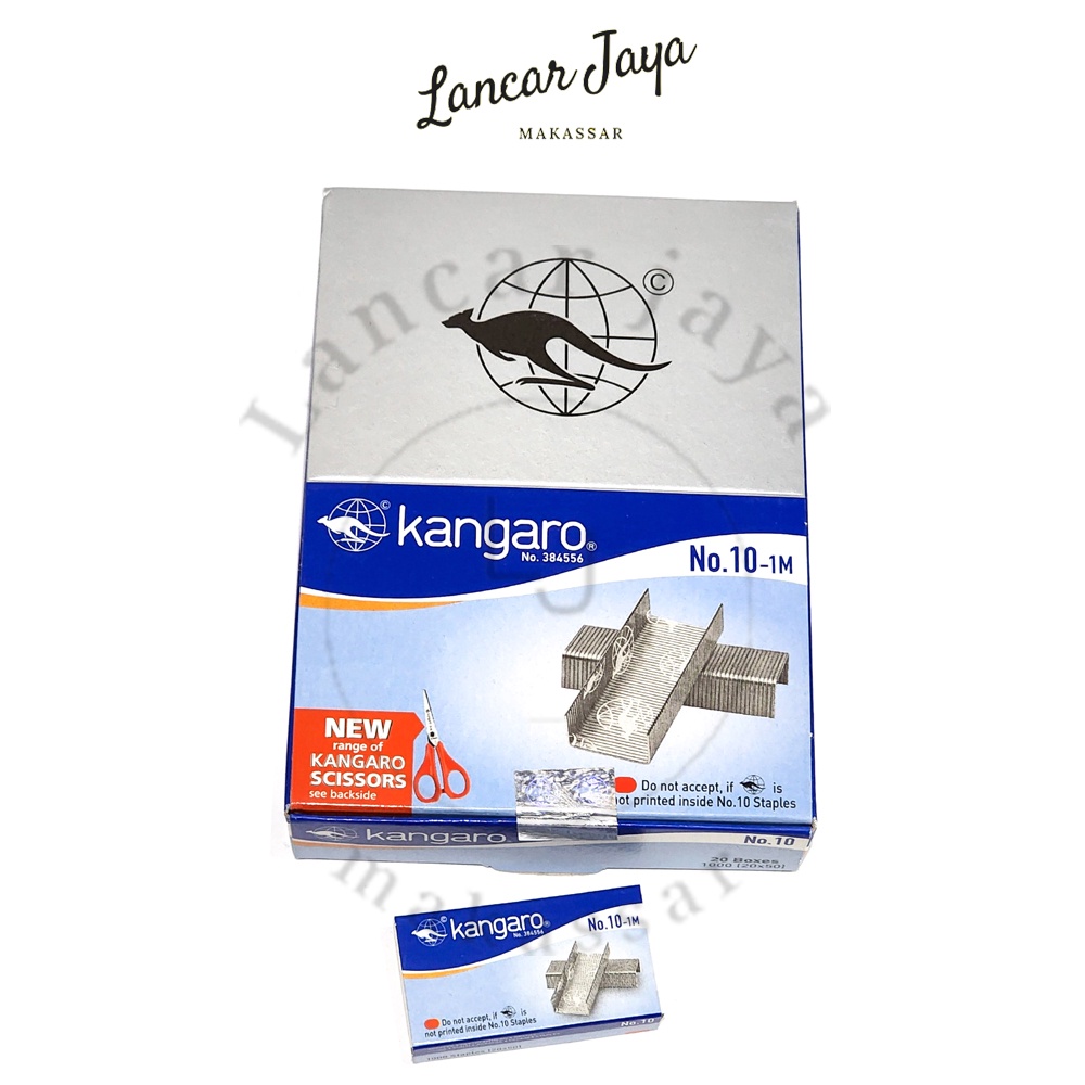 

[1 KOTAK / 20 BOX] Staples Isi Stapler Refill Stapler Kangaro No.10