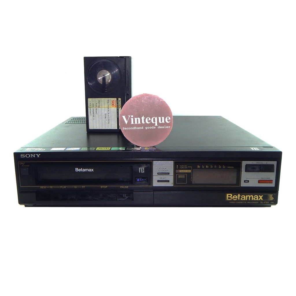 Video Player Vintage Betamax Player SONY Video Cassette Recorder SL-F50 PAL Original Japan